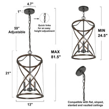 Houmi 3-Light Mini Brass Chandelier