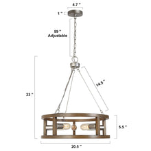 Millepora 5-Light Small Wood Chandelier