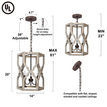 Hippometiph 3-Light Small Wood Chandelier