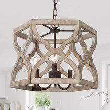 Hippometiph 3-Light Small Wood Chandelier