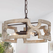 Estournel 3-Light Small Wood Chandelier