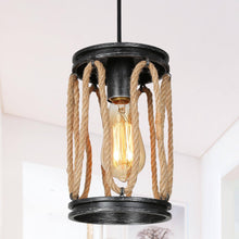 Jiegger 1-Light Mini Black Industrial Pendant Light Fixtures