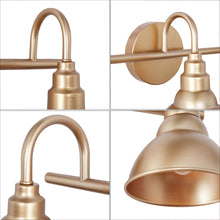 Nidalintus 3-Light Gold Vanity Light