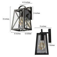 Theobald 9"H 1-Light Black Outdoor Wall Lantern