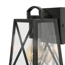 Theobald 9"H 1-Light Black Outdoor Wall Lantern Set of 2