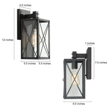 Atvorid 12"H 1-Light Black Outdoor Wall Light