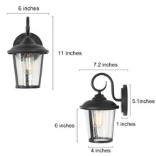 Jack 11"H 1-Light Outdoor Wall Lantern Set of 2 