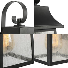 Skubnkoh 13.5"H 1-Light Black Outdoor Wall Light