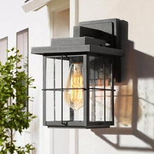 Stan 11"H 1-Light Black Outdoor Wall Lantern