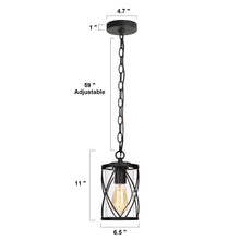 Oliver 1-Light Mini Black Outdoor Pendant Light