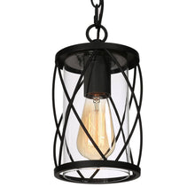 Oliver 1-Light Mini Black Outdoor Pendant Light