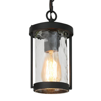 Zoriluna 1-Light Mini Black Outdoor Pendant Light