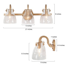 Scrophularia 3-Light Gold Vanity Light