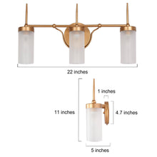 Tiarkletkia 3-Light Gold Vanity Light