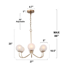 Orivulnum 6-Light Large Gold Chandelier