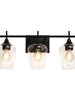 Stamolyric 3-Light Black Vanity Light