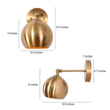 Semerisy 1-Light Modern Gold Globe Wall Sconces