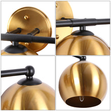 Semerisy 3-Light Black and Brass Vanity Light