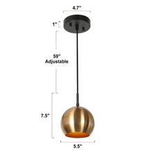 Semerisy 1-Light Mini Black Modern Pendant Light Fixtures