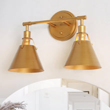 Ives 2-Light Gold Vanity Light