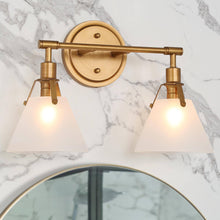 Ives 2-Light Gold Vanity Light