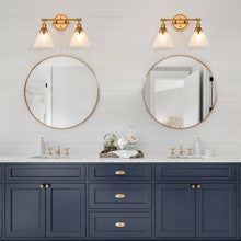 Ives 2-Light Gold Vanity Light