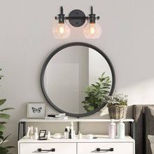 Borislav 2-Light Black Vanity Light