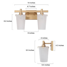 Baurlsillo 2-Light Gold Vanity Light