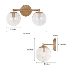 Putalisrea 2-Light Gold Vanity Light