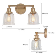 Hengrava 2-Light Gold Vanity Light