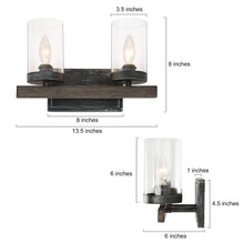 Rayuela 2-Light Wood Vanity Light