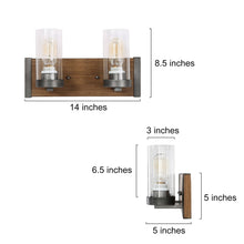 Beverly 2-Light Rust Vanity Light