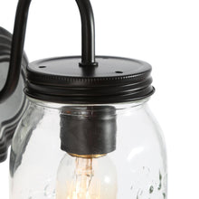 Magdalena 1-Light Industrial Black Jar-Glass Wall Sconces