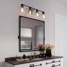 Barry 4-Light Black Vanity Light