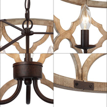 Hippometiph 3-Light Small Wood  Chandelier