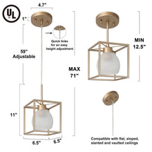 Lanstidiyma 1-Light Mini Gold Modern Pendant Light Fixtures