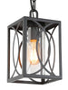 Fansirenly 1-Light Mini Black Outdoor Pendant Light