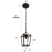 Isoetales 1-Light Mini Black Outdoor Pendant Light