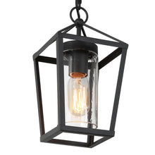 Isoetales 1-Light Mini Black Outdoor Pendant Light