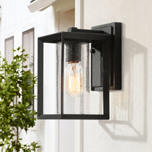 Sebasinsh 9"H 1-Light Black Outdoor Wall Light