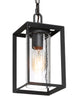 Sebasinsh 1-Light Mini Black Outdoor Pendant Light