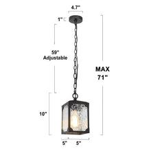 Yalumba 1-Light Mini Black Outdoor Pendant Light