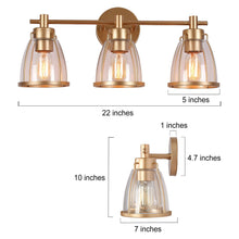 Eumeneia 3-Light Gold Vanity Light