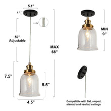 Rhiannon 1-Light Mini Brass Modern Pendant Light Fixtures