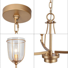 Douglas 3-Light 19" Modern Gold Chandelier, Unique Candlestick