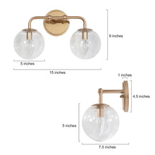 Thalictrum 2-Light Gold Vanity Light