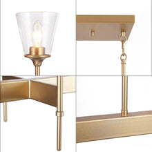 Falkowitz 6-Light 28-in Gold Modern Linear Kitchen Island Light