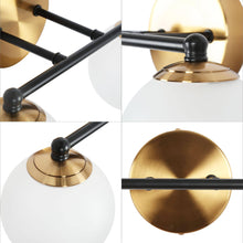 Betonicifolia 2-Light Black and Brass LED Vanity Light