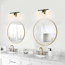 Betonicifolia 2-Light Black and Brass LED Vanity Light