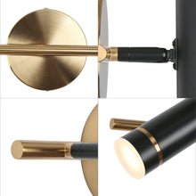 Floeice 2-Light Black and Brass LED Vanity Light